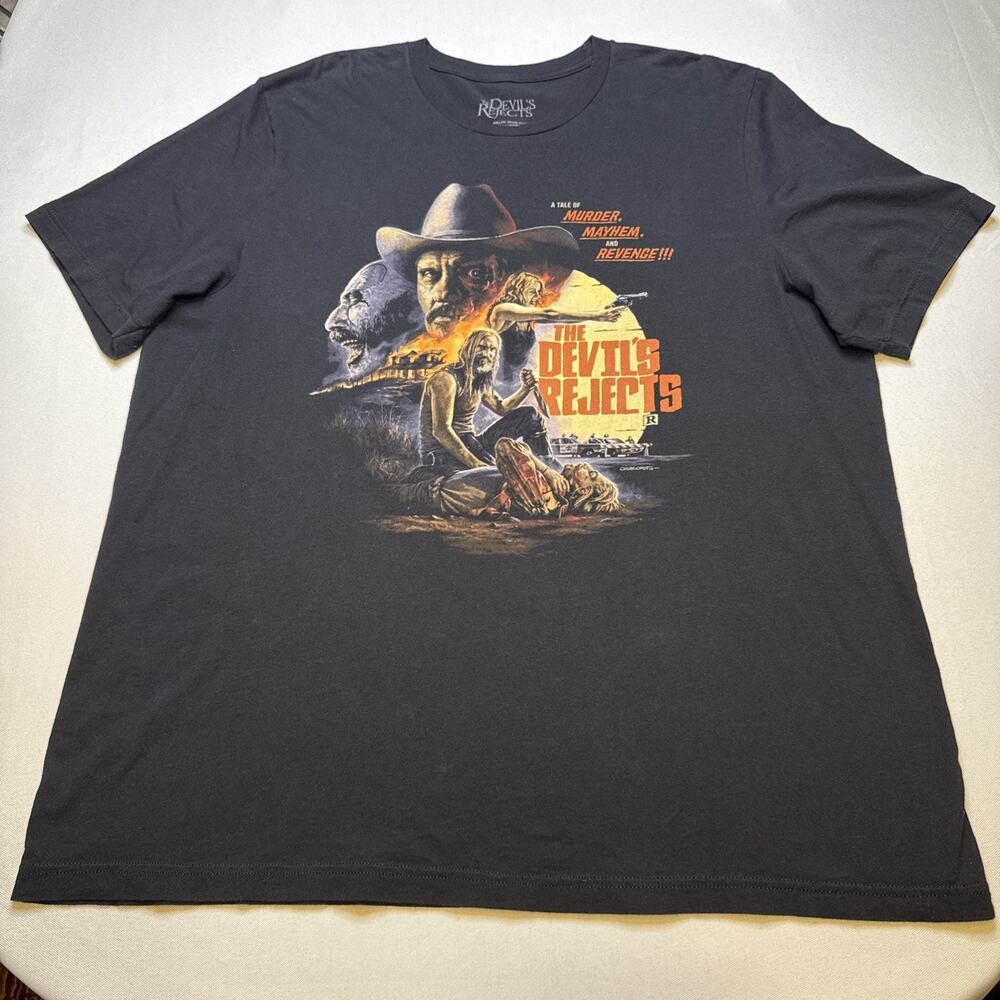 The Devils Rejects Shirt Size 2XL Black Fright Rags Rob Zombie #0078